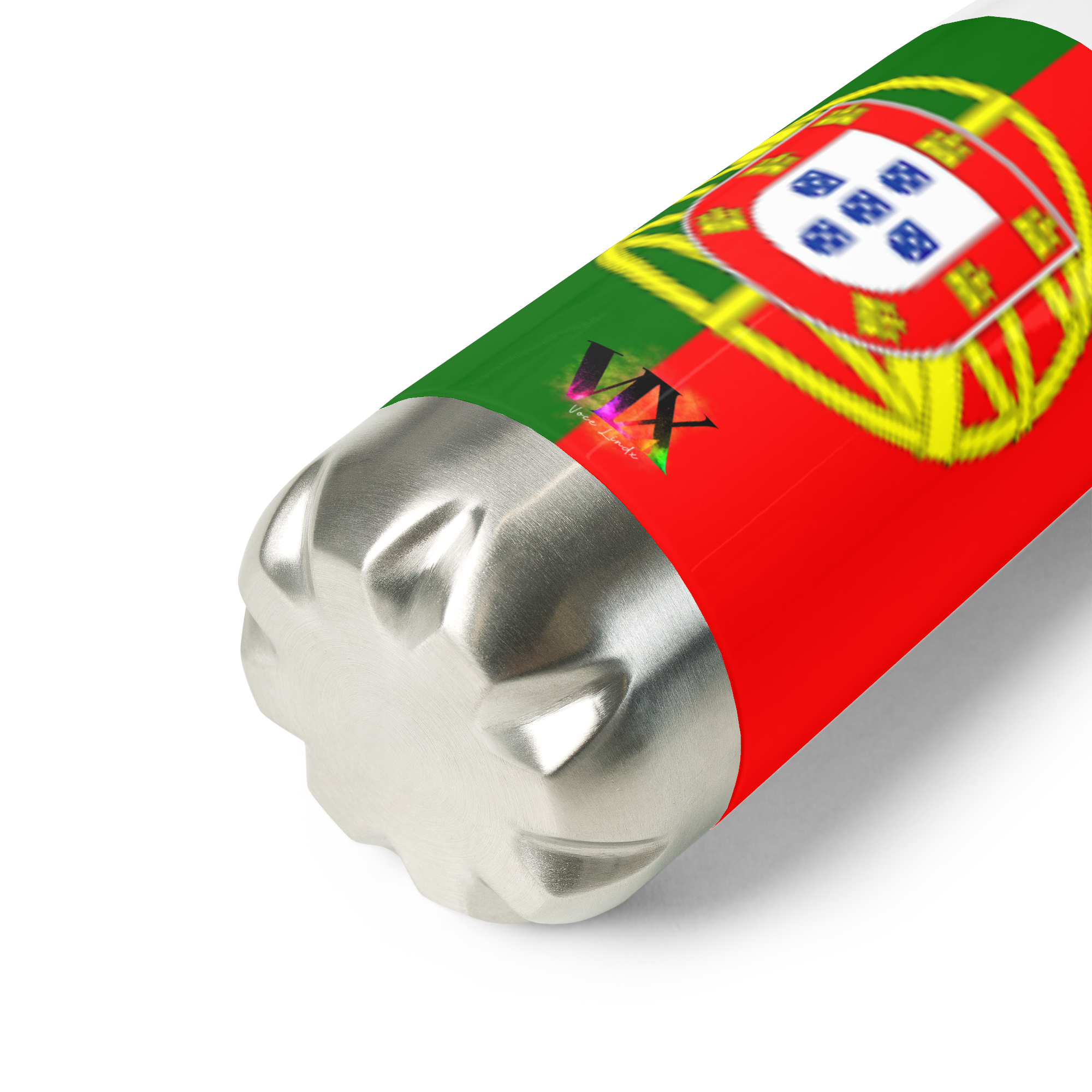 VOCE LINDX Portugal Flag Stainless Steel Water Bottle – 500ml Vacuum-Insulated, Leak-Proof, BPA-Free Flask