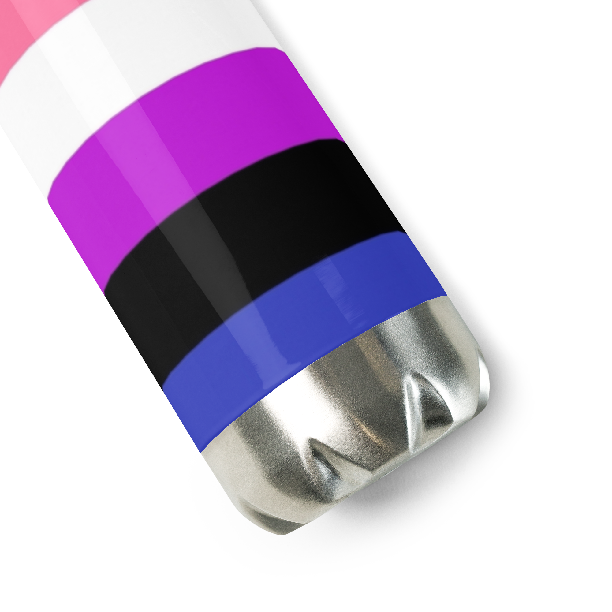 Genderfluid Pride Flag Stainless Steel Water Bottle – 500ml BPA-Free Insulated Reusable Flask | LGBTQIA+ Visibility Edition