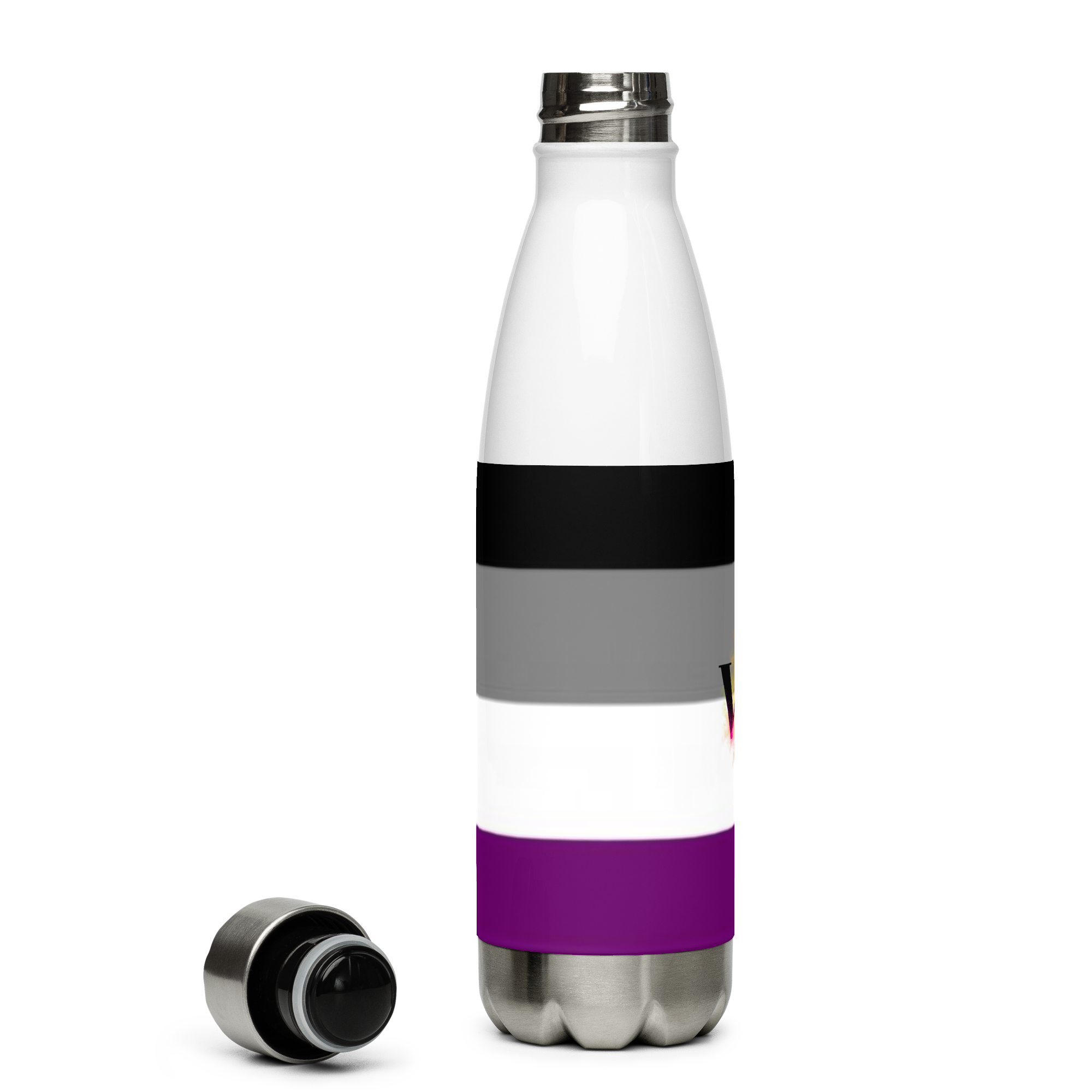 VOCE LINDX Asexual Flag Stainless Steel Water Bottle – 500 ml Vacuum-Insulated, Leak-Proof, Colourful Design