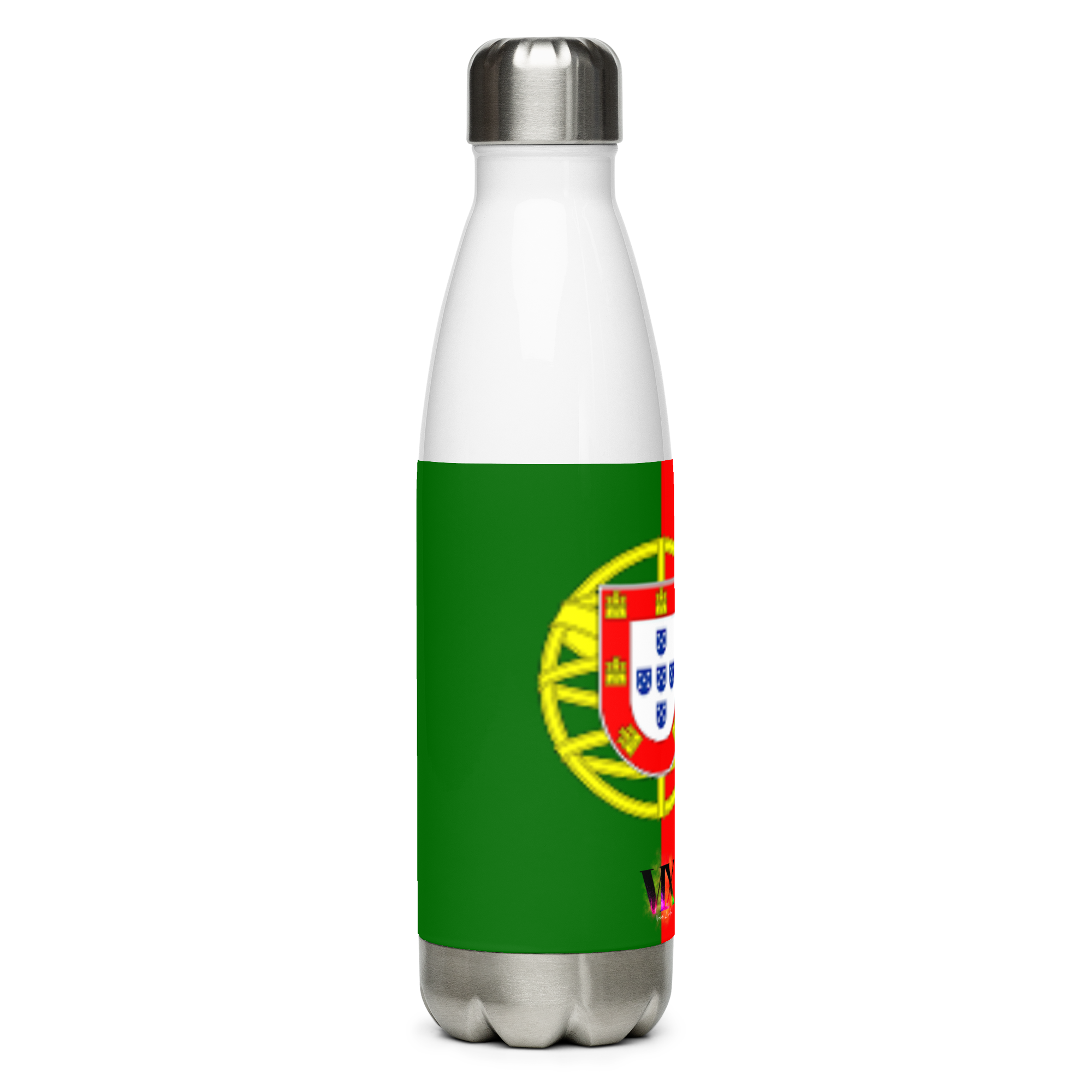 VOCE LINDX Portugal Flag Stainless Steel Water Bottle – 500ml Vacuum-Insulated, Leak-Proof, BPA-Free Flask