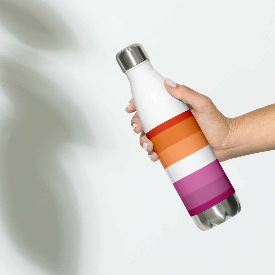 Lesbian Pride Flag Stainless Steel Water Bottle – 500ml BPA-Free Insulated Reusable Flask | LGBTQIA+ Community Design