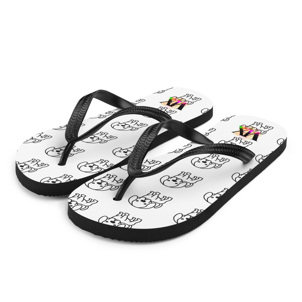 Dog Print Flip-Flops – Fun Canine Design Sandals with Cushioned Sole | Comfortable Footwear for Dog Lovers