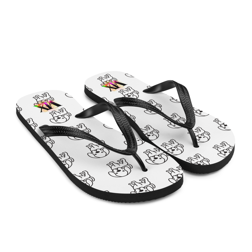 Dog Print Flip-Flops – Fun Canine Design Sandals with Cushioned Sole | Comfortable Footwear for Dog Lovers