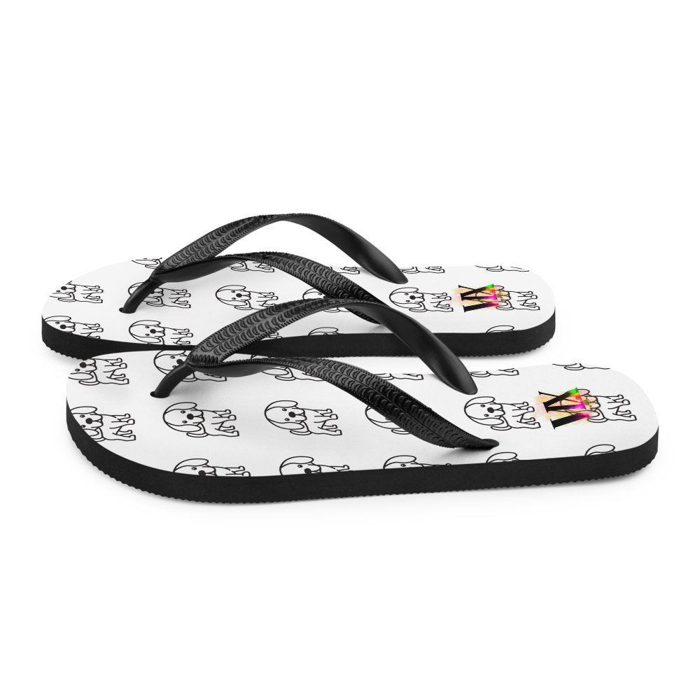 Dog Print Flip-Flops – Fun Canine Design Sandals with Cushioned Sole | Comfortable Footwear for Dog Lovers