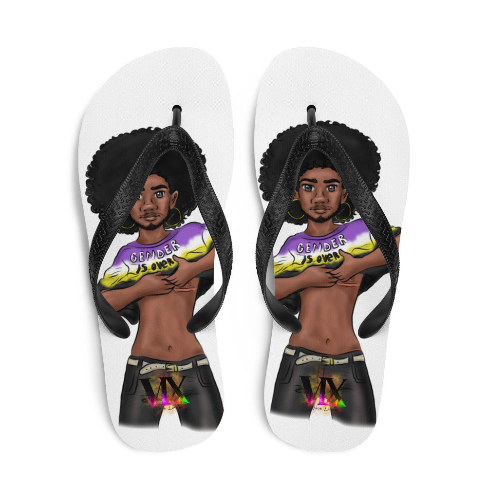 Diverse Identity Flip-Flops | Inclusive Gender-Neutral Pride Footwear