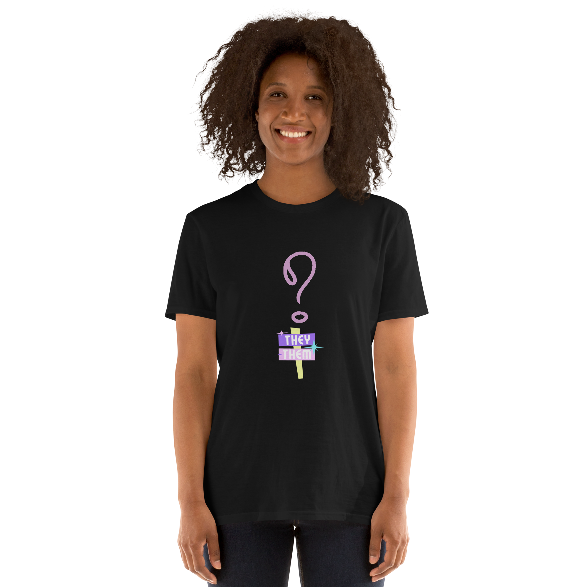 VOCE LINDX “They/Them” Short Sleeve T‑Shirt – 100 % Cotton Jersey, Pronoun-Statement Tee