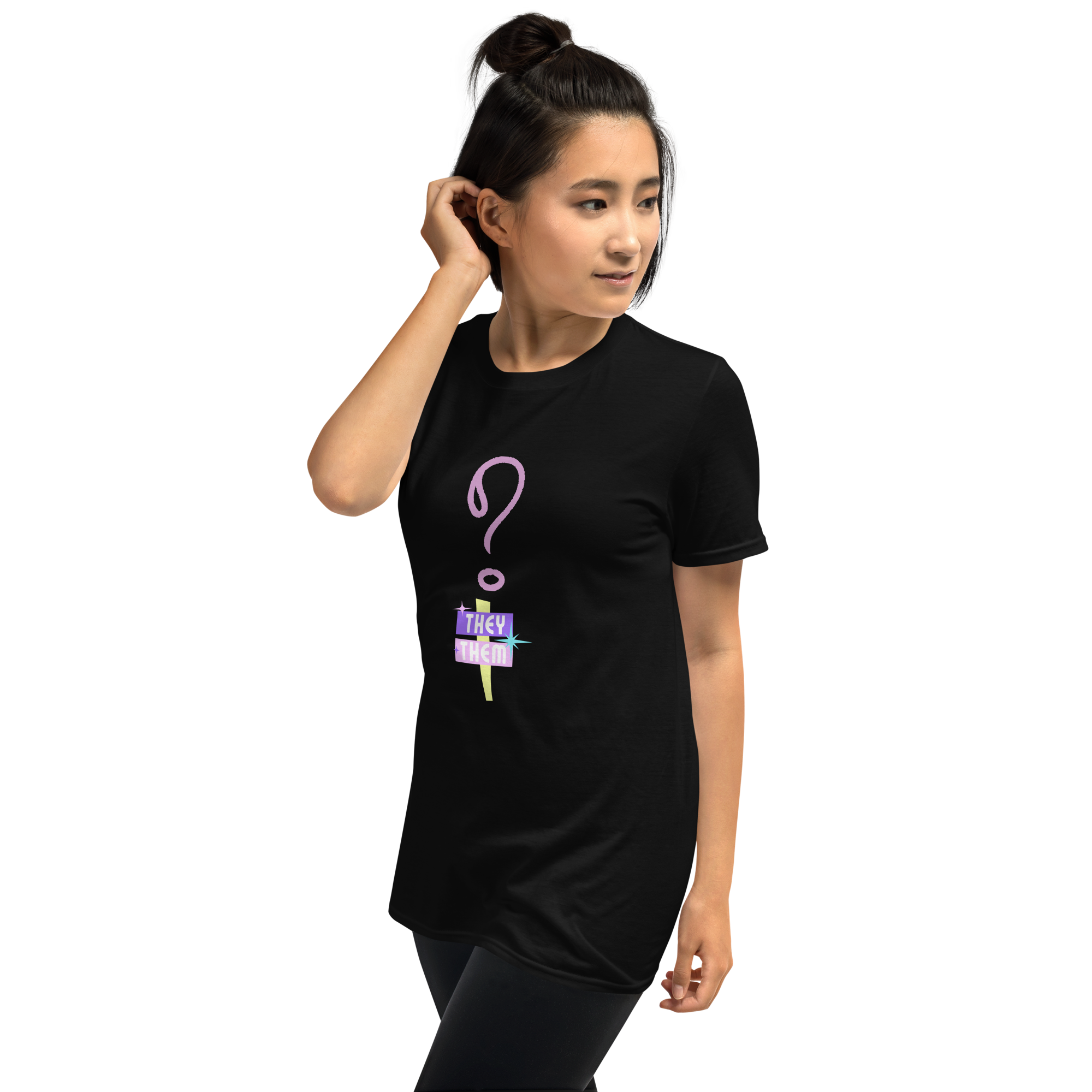 VOCE LINDX “They/Them” Short Sleeve T‑Shirt – 100 % Cotton Jersey, Pronoun-Statement Tee