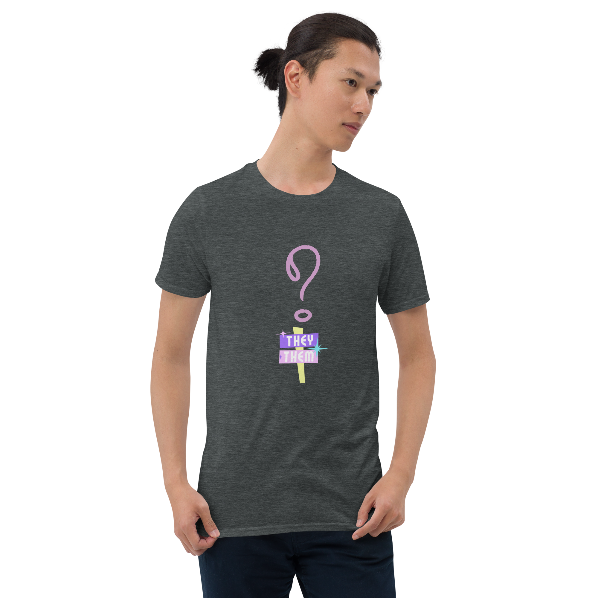 VOCE LINDX “They/Them” Short Sleeve T‑Shirt – 100 % Cotton Jersey, Pronoun-Statement Tee