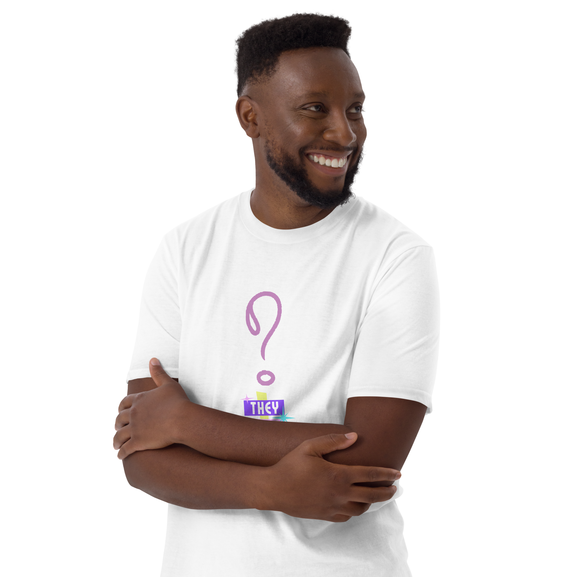VOCE LINDX “They/Them” Short Sleeve T‑Shirt – 100 % Cotton Jersey, Pronoun-Statement Tee