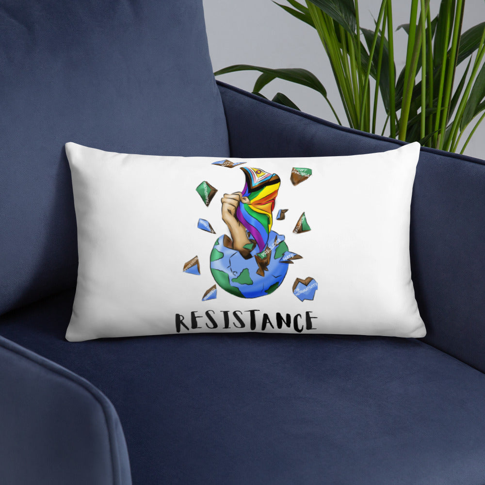 Basic Cushion – “Resistance Planet” Print | Decorative Square Throw Pillow | Voce Lindx