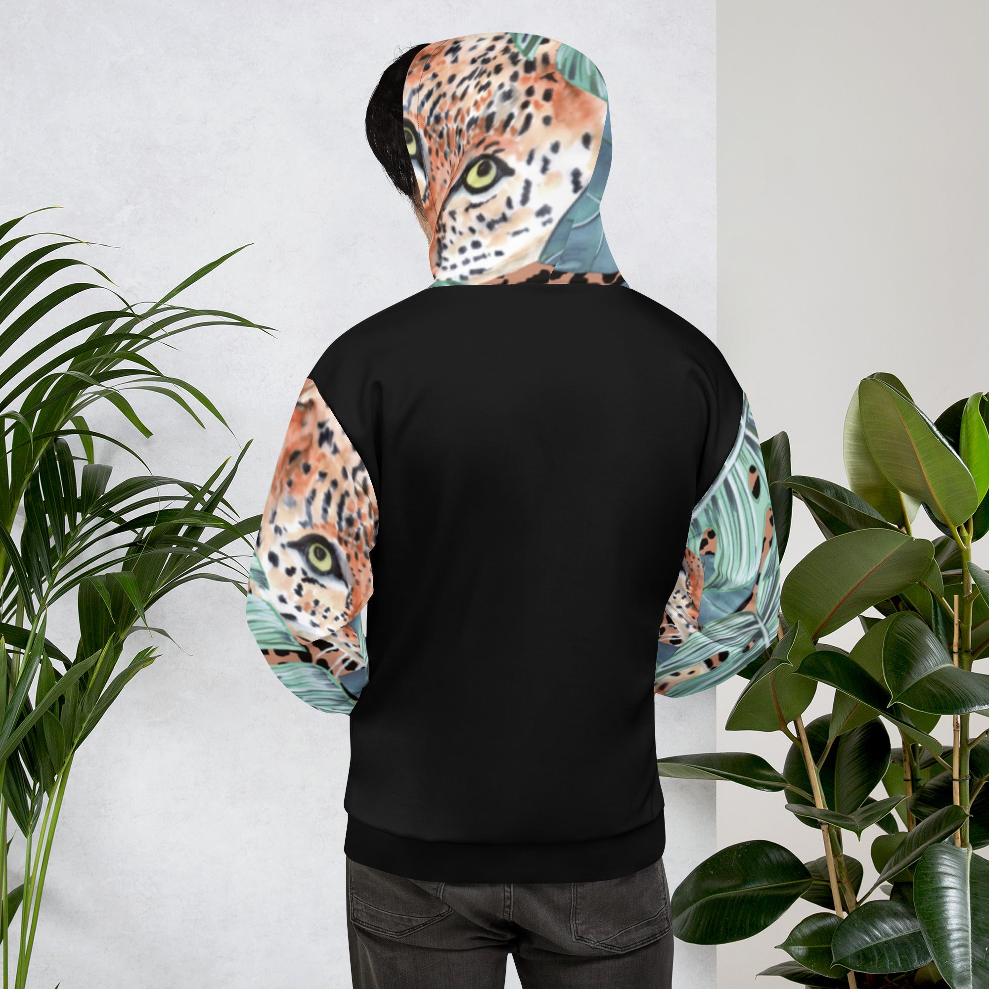 Jaguar and Leaf Hoodie – Statement Print for Bold Personalities
