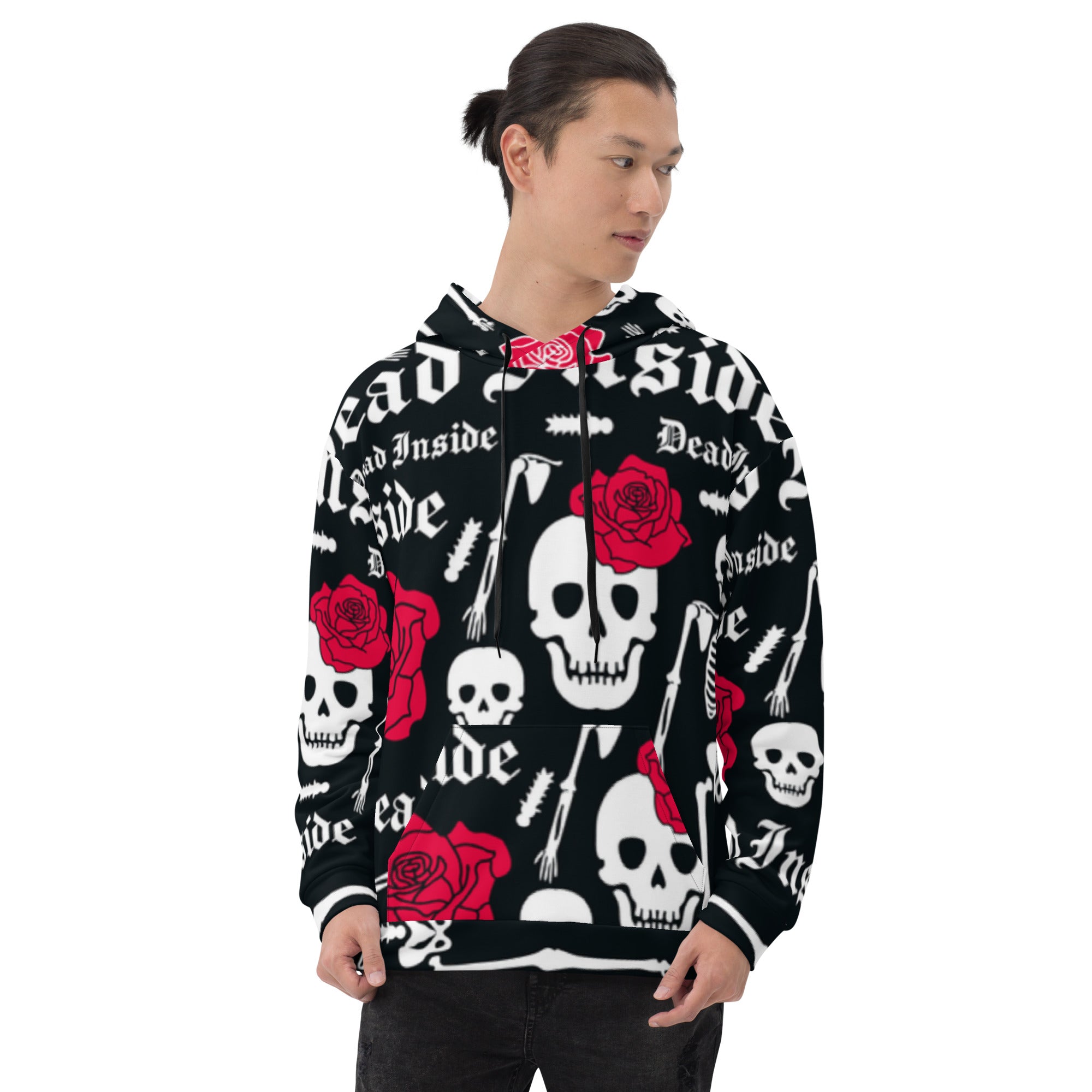 Skull & Flowers Hoodie – “They” Identity Design | Bold & Inclusive