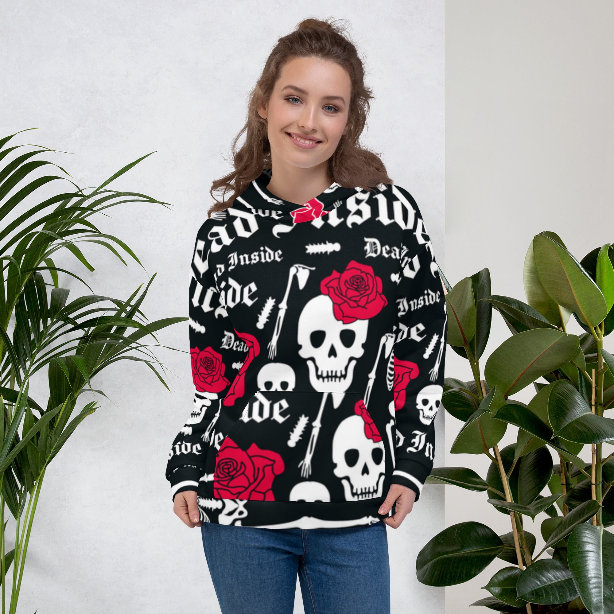 Skull & Flowers Hoodie – “They” Identity Design | Bold & Inclusive
