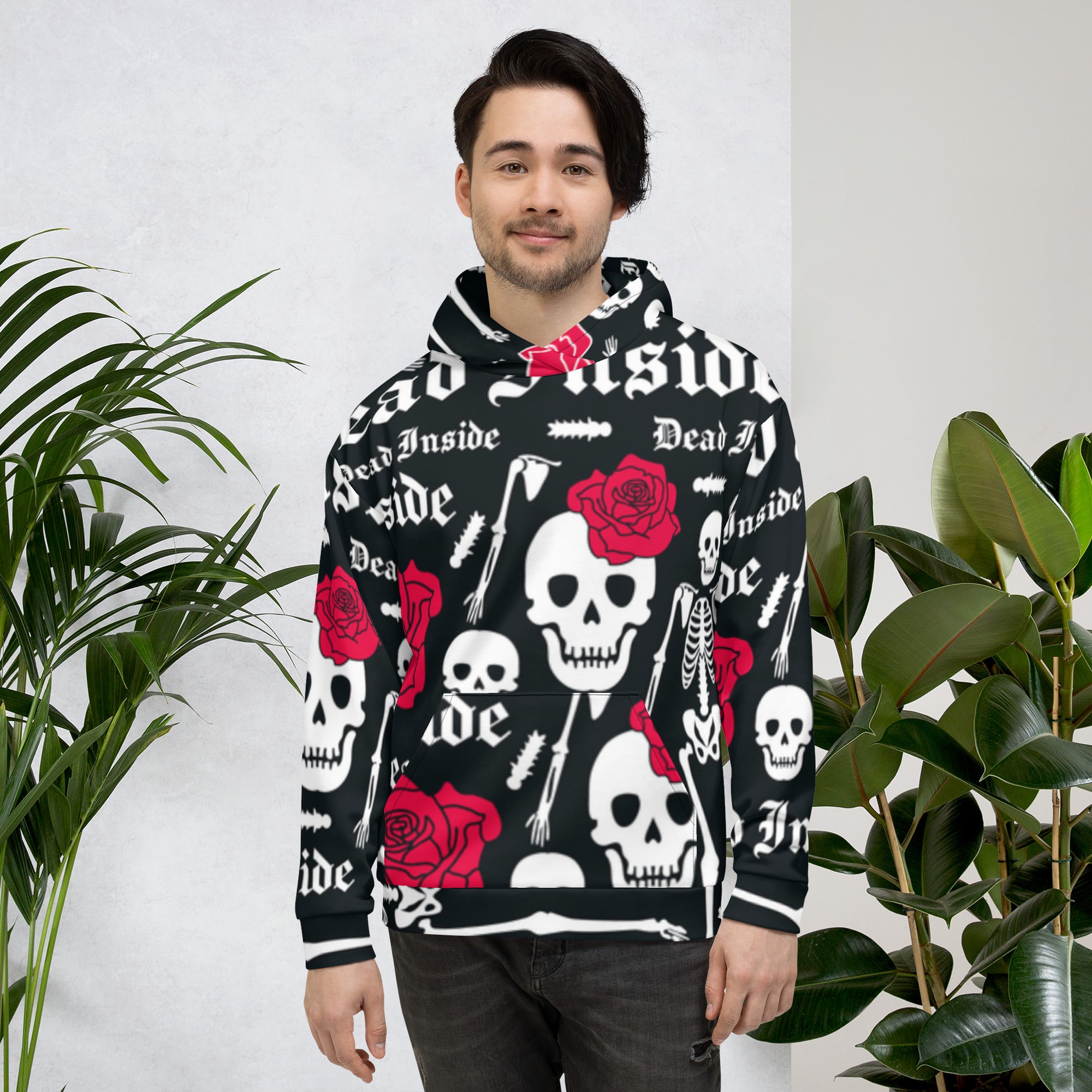 Skull & Flowers Hoodie – “They” Identity Design | Bold & Inclusive
