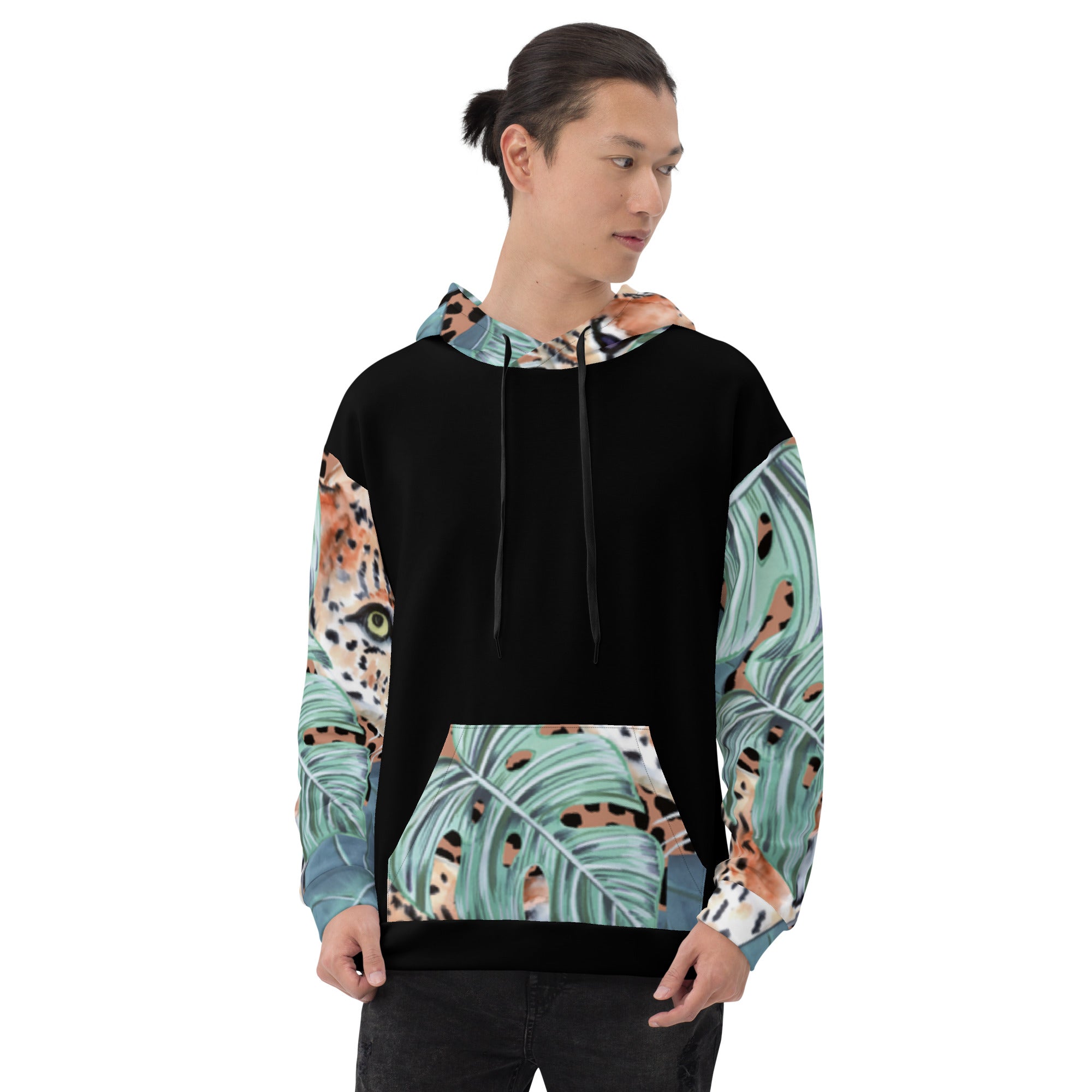 Jaguar and Leaf Hoodie – Statement Print for Bold Personalities