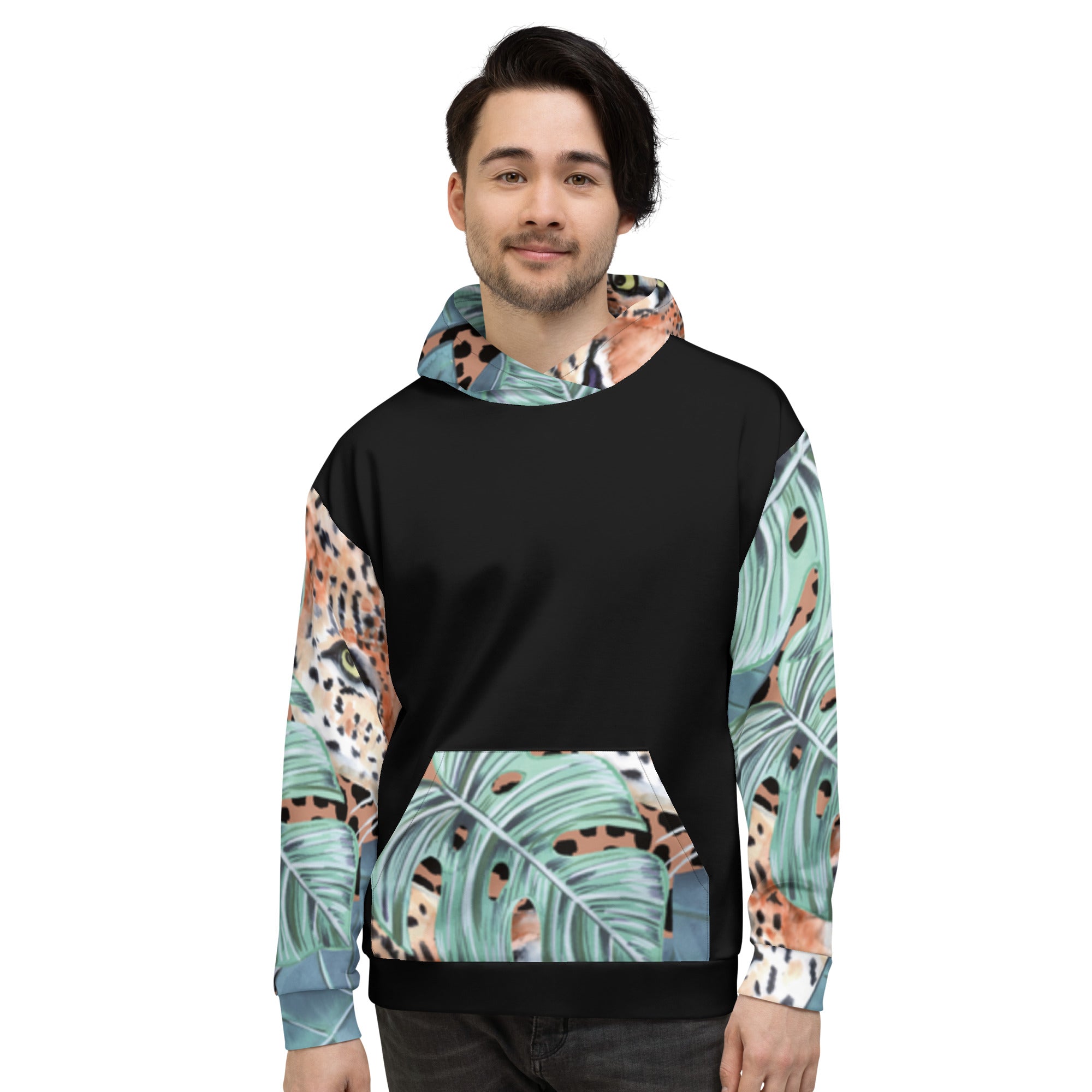 Jaguar and Leaf Hoodie – Statement Print for Bold Personalities
