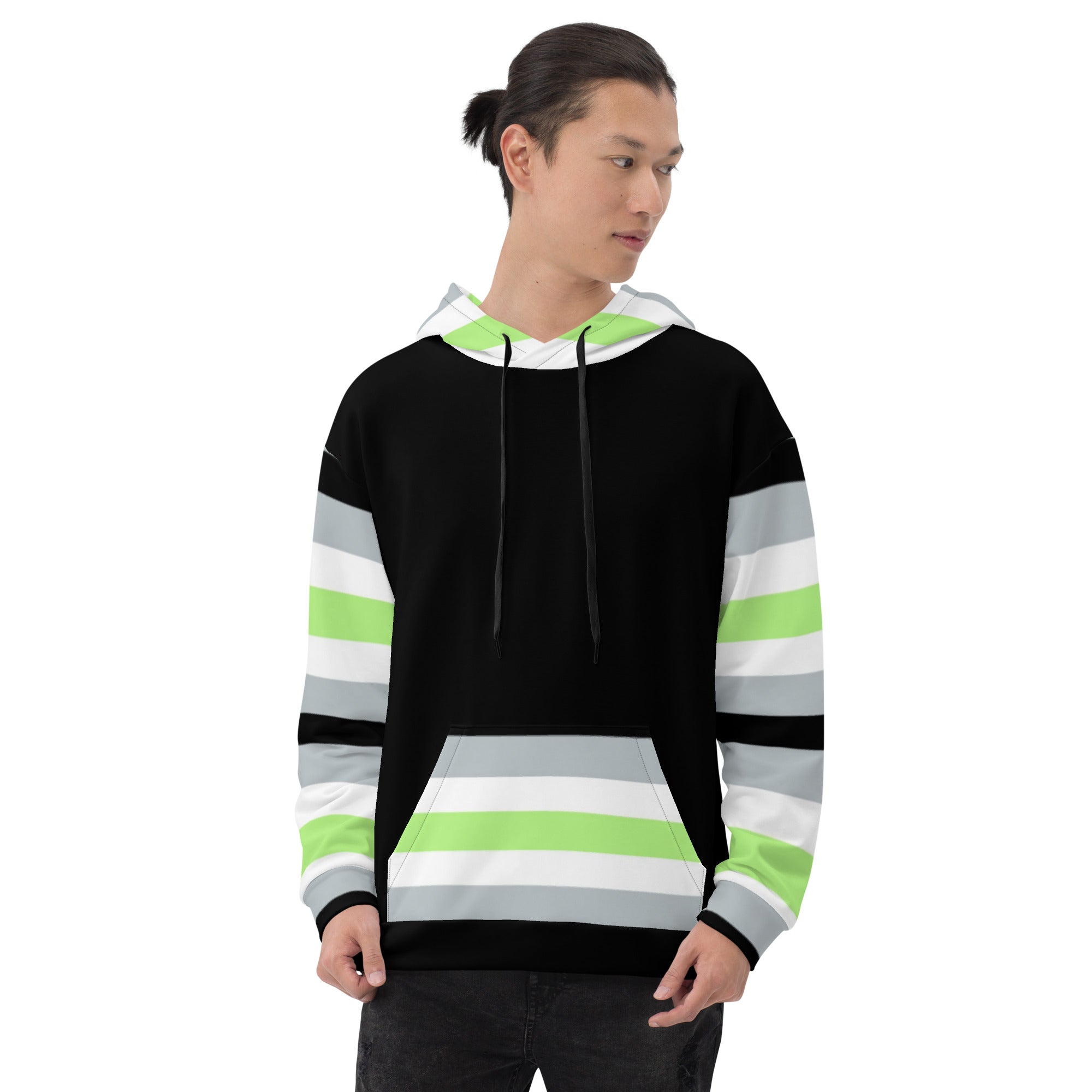 Agender Pride Flag Hoodie – Comfortable & Inclusive | Gender-Neutral Style