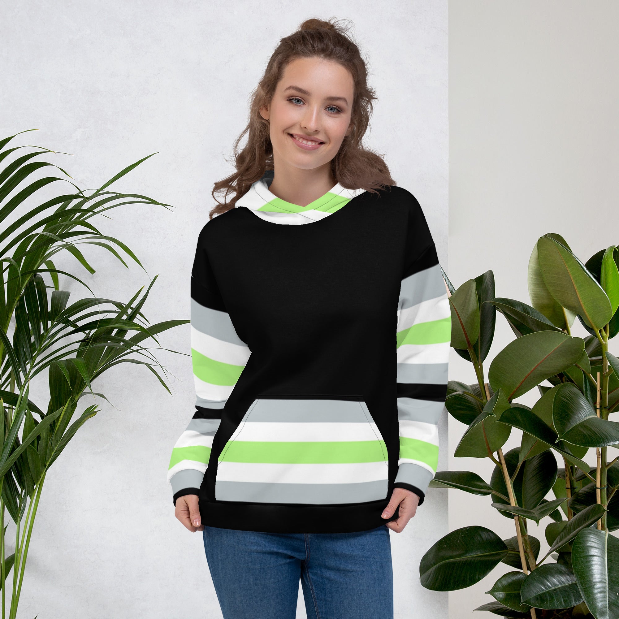 Agender Pride Flag Hoodie – Comfortable & Inclusive | Gender-Neutral Style