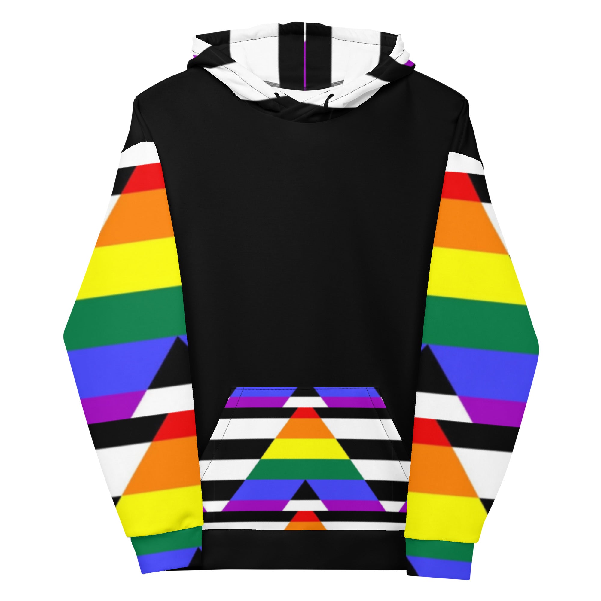 Straight Ally Pride Hoodie – Inclusive Rainbow A-Flag Design | Comfortable Fit