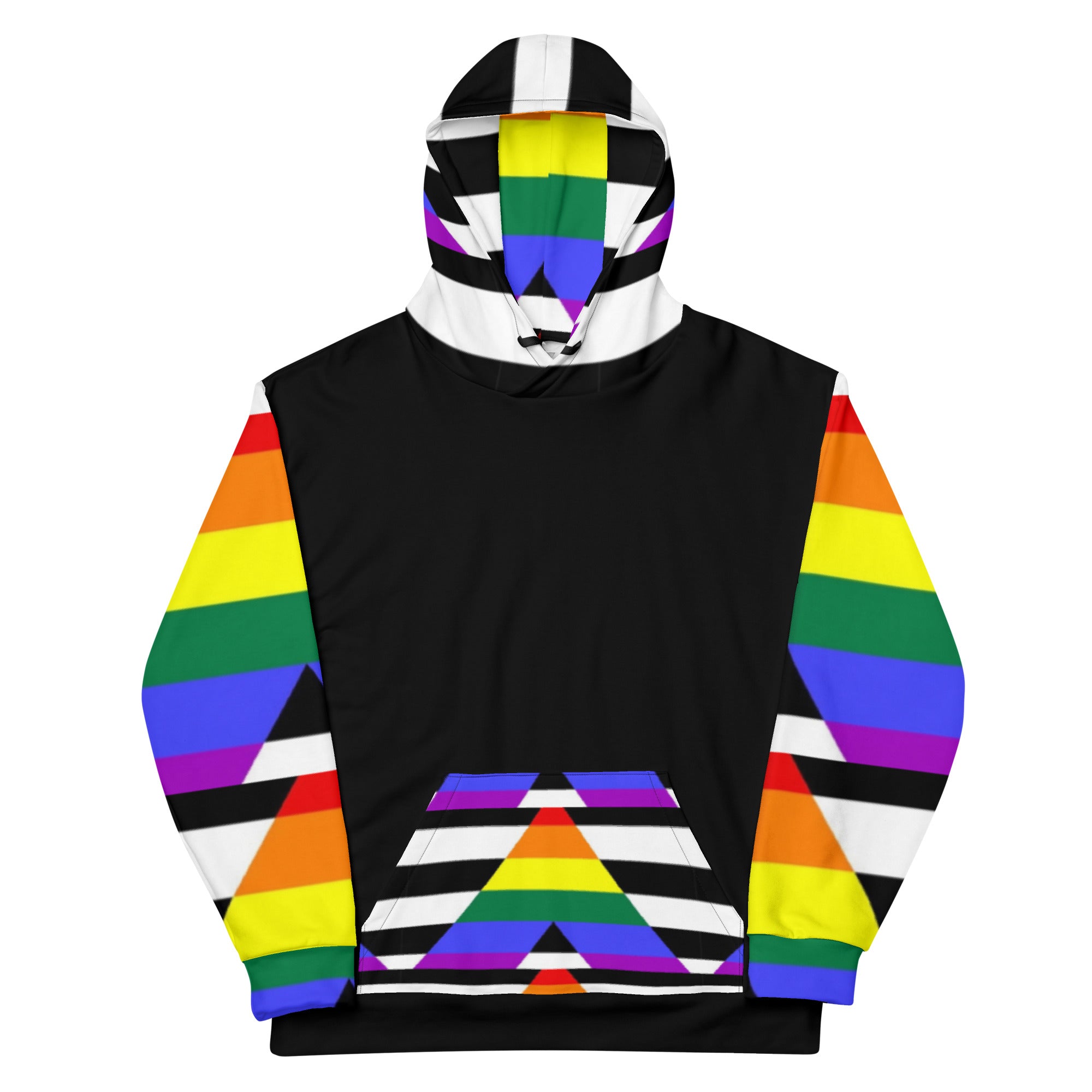 Straight Ally Pride Hoodie – Inclusive Rainbow A-Flag Design | Comfortable Fit