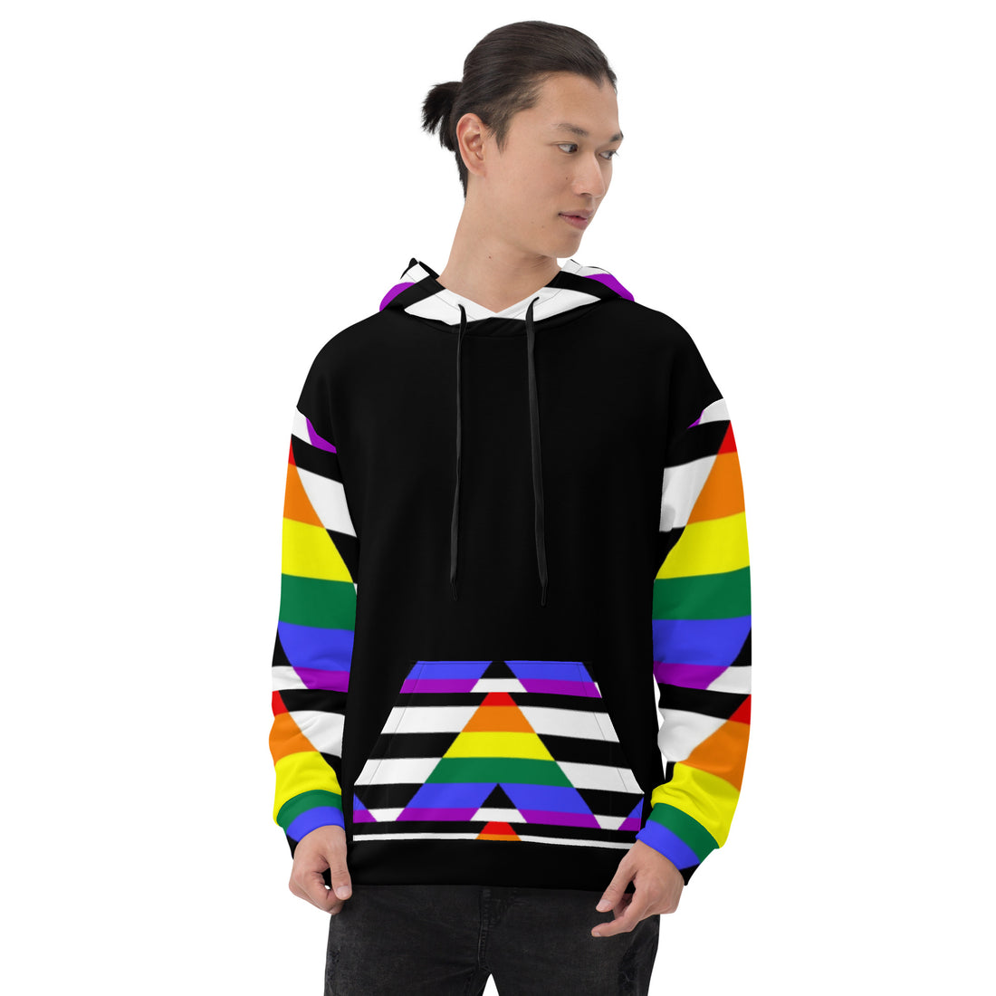 Straight Ally Pride Hoodie – Inclusive Rainbow A-Flag Design | Comfortable Fit