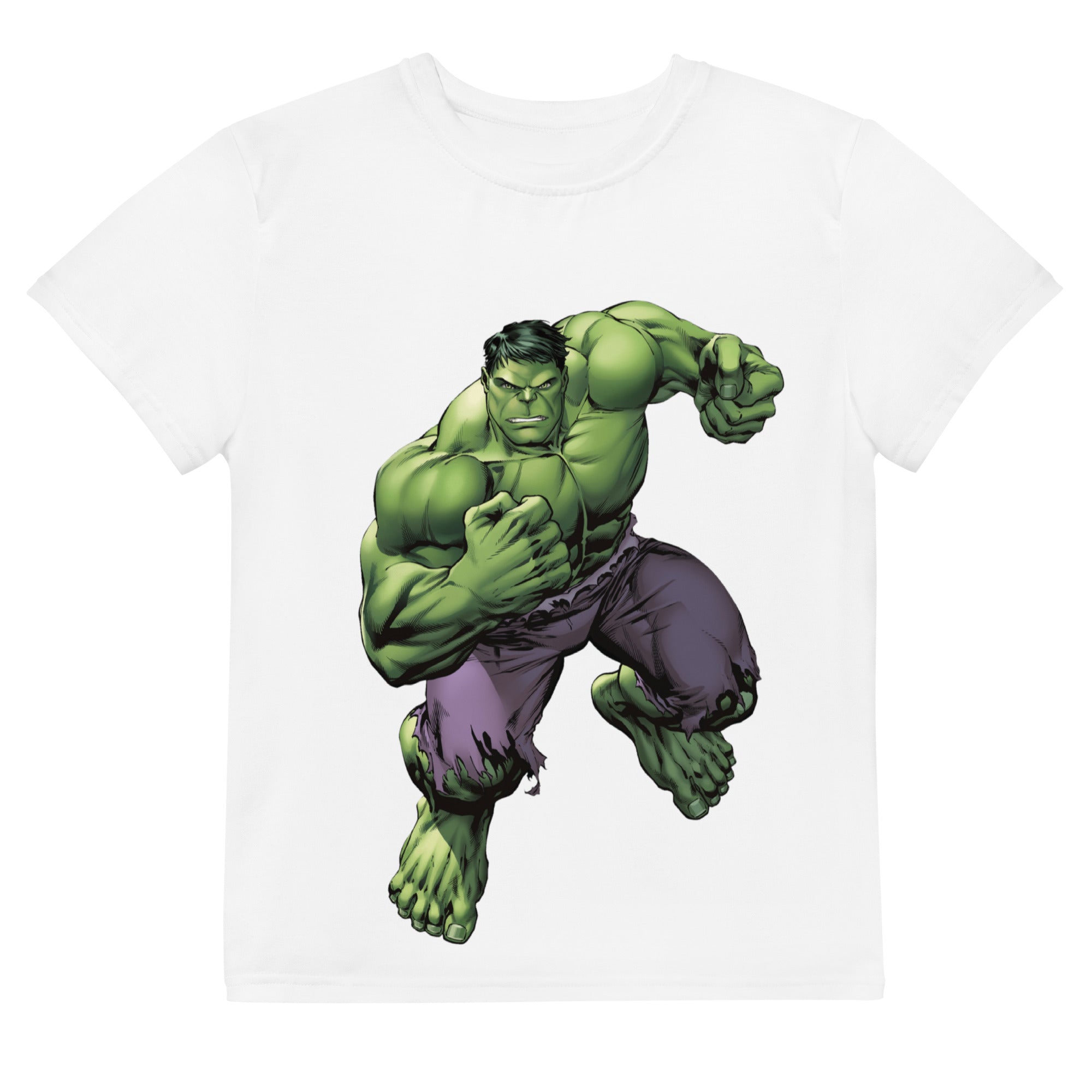 Youth Crew Neck T-Shirt – Hulk Inspired Graphic | Soft Black Cotton Kids Tee | Voce Lindx