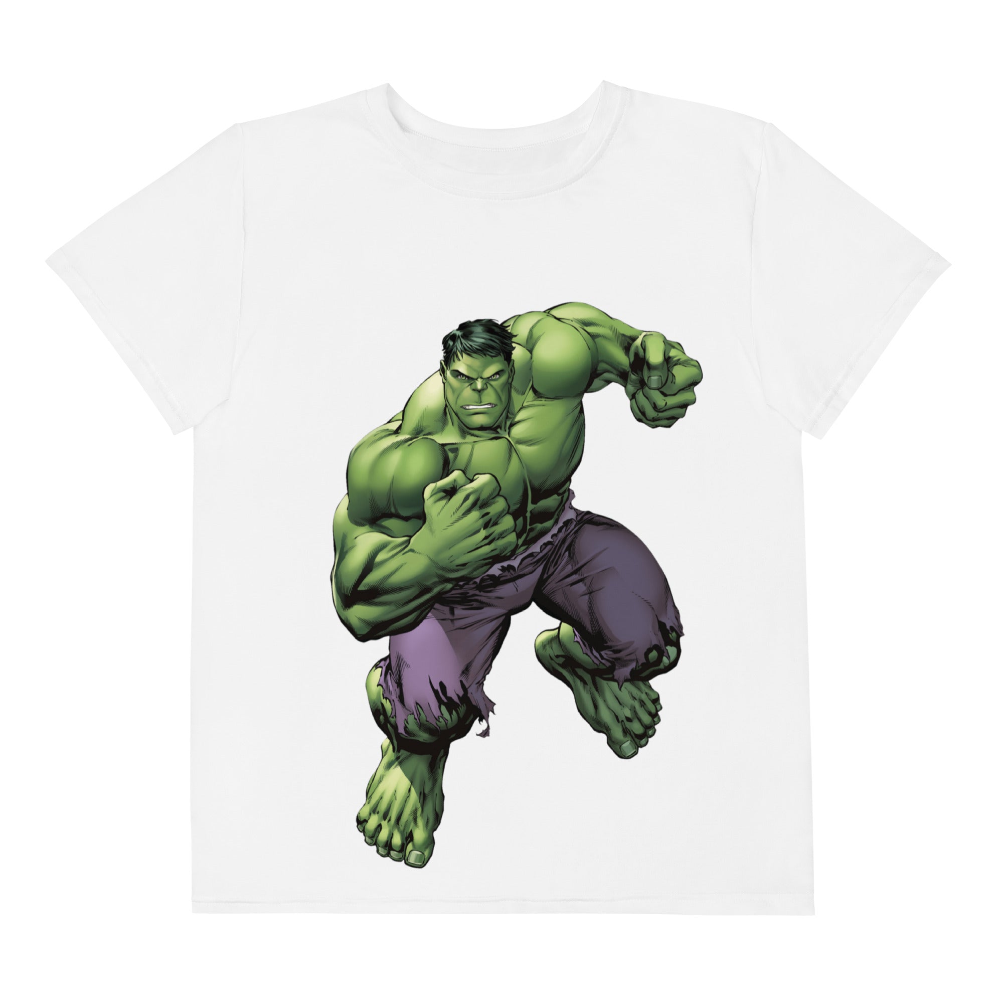 Youth Crew Neck T-Shirt – Hulk Inspired Graphic | Soft Black Cotton Kids Tee | Voce Lindx