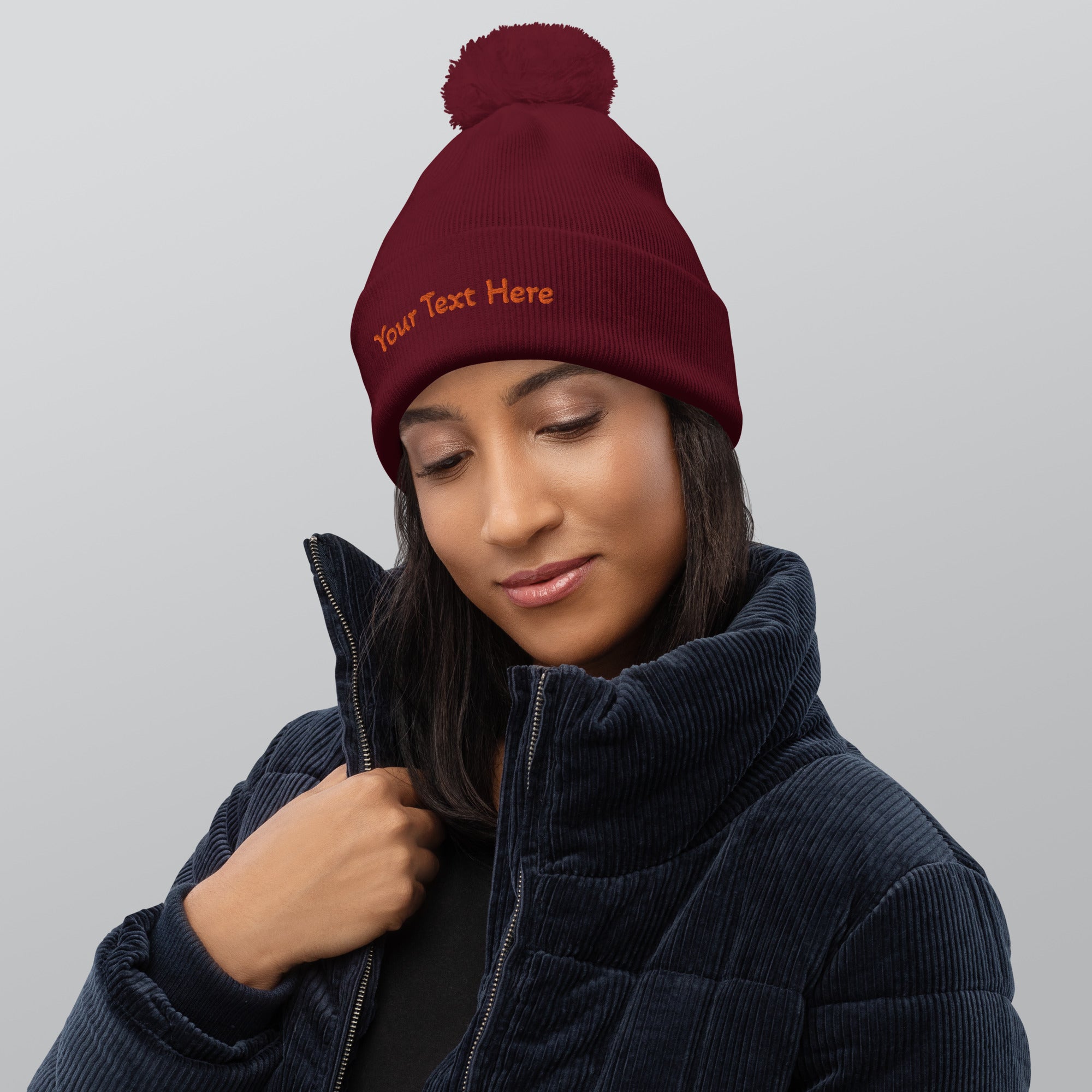 VOCE LINDX Pom‑Pom Beanie – Double‑Layer Knit, Recycled Blend, Soft & Inclusive Winter Hat