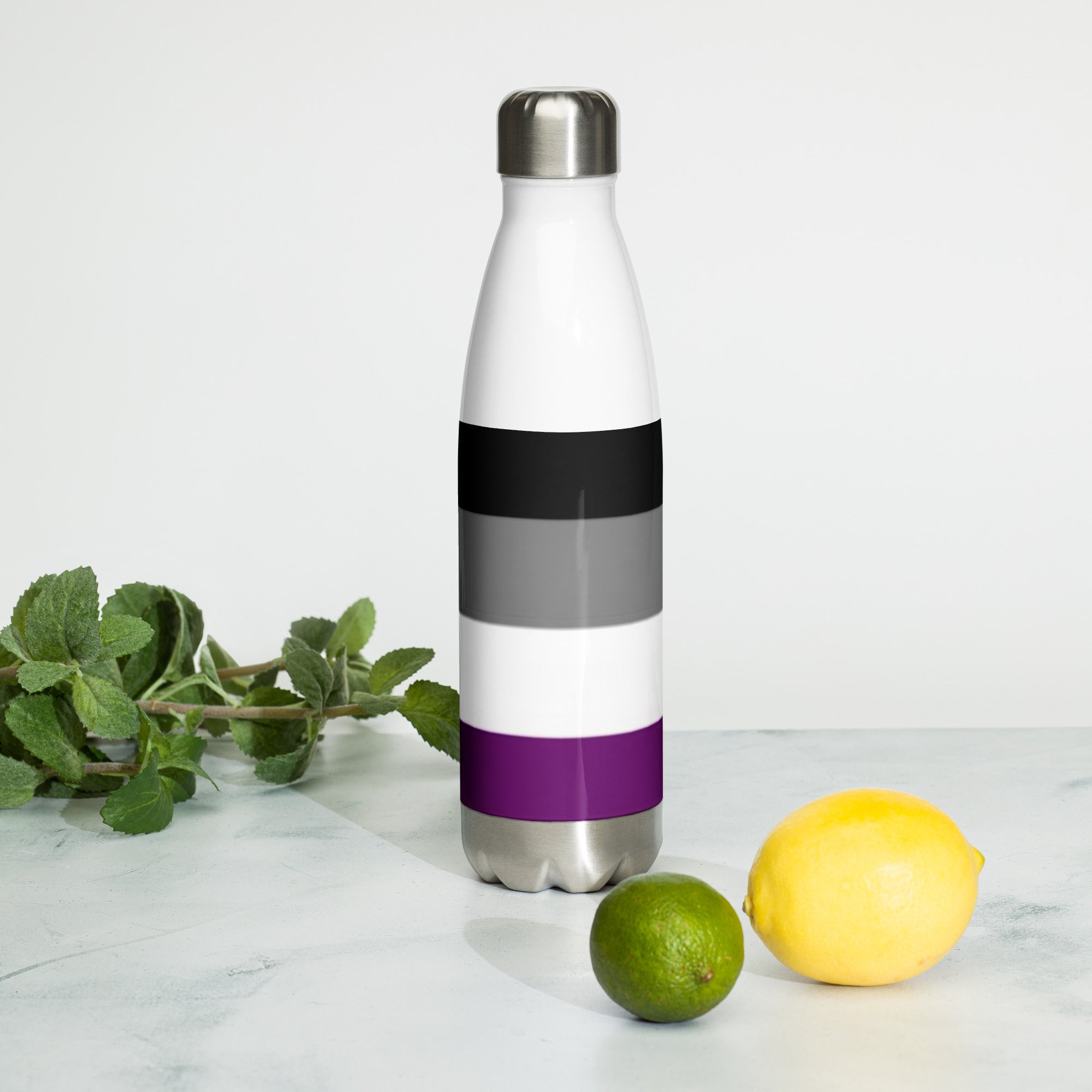 VOCE LINDX Asexual Flag Stainless Steel Water Bottle – 500 ml Vacuum-Insulated, Leak-Proof, Colourful Design