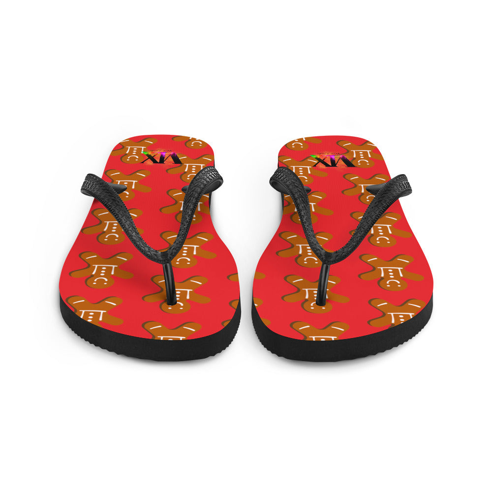 Chanclas de regalo de Navidad con galletas de jengibre