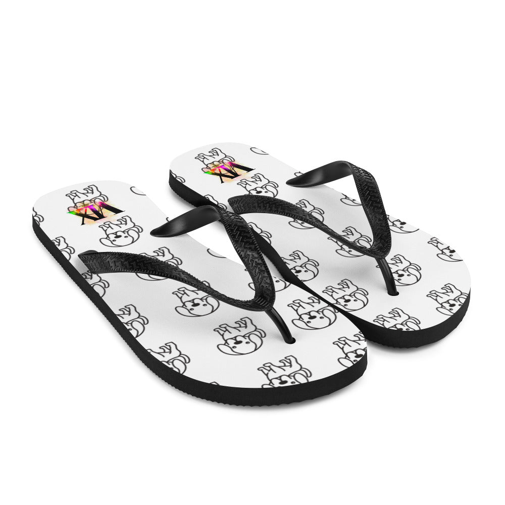 Dog Print Flip-Flops – Fun Canine Design Sandals with Cushioned Sole | Comfortable Footwear for Dog Lovers