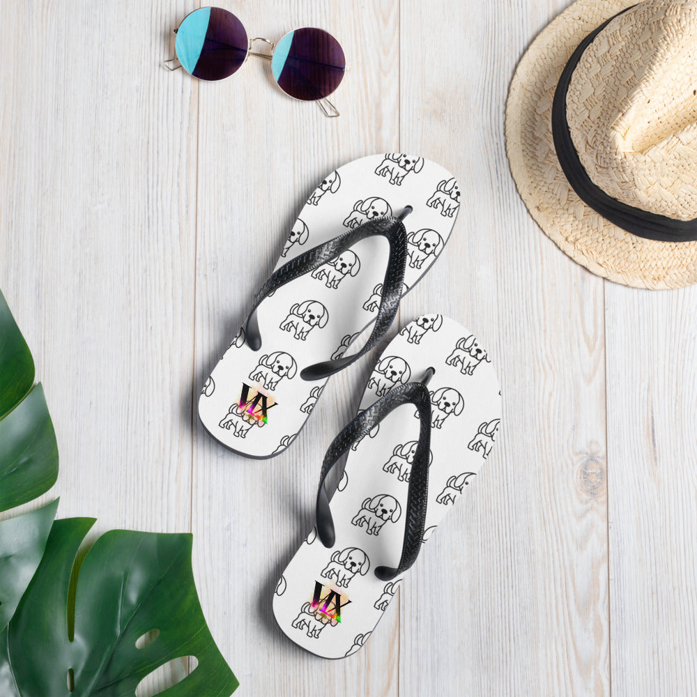Dog Print Flip-Flops – Fun Canine Design Sandals with Cushioned Sole | Comfortable Footwear for Dog Lovers