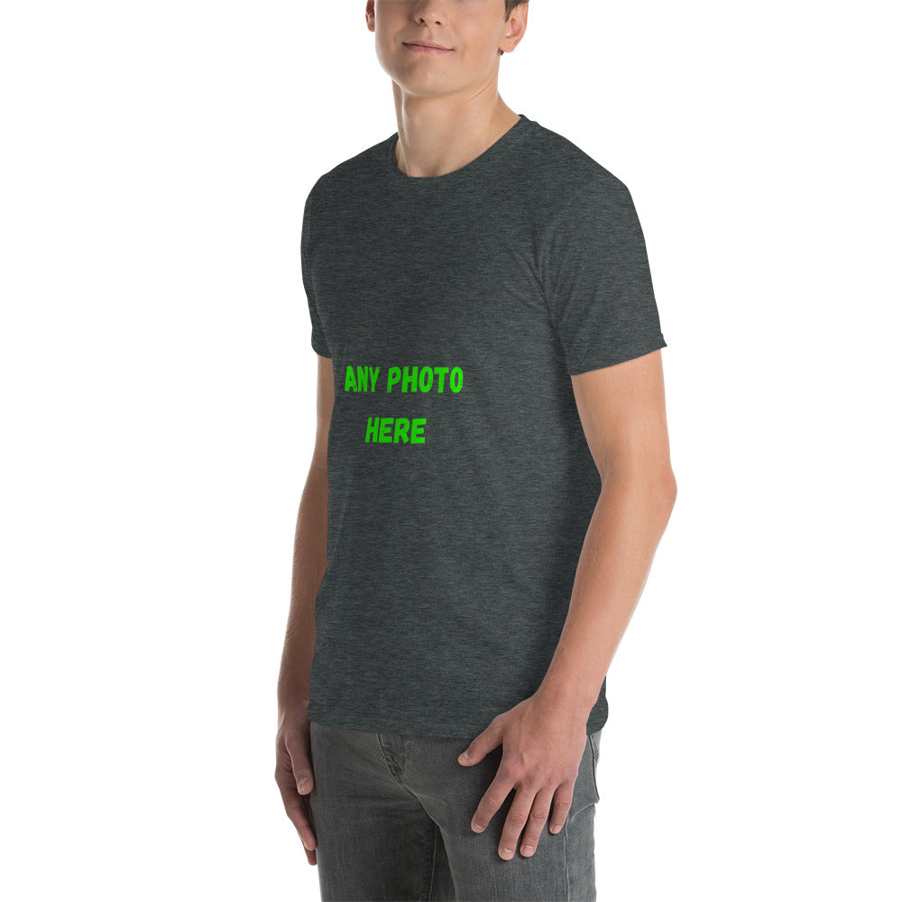 VOCE LINDX Short Sleeve T‑Shirt – Upload Your Photo or Image – 100 % Cotton Jersey, Personalised & Comfortable