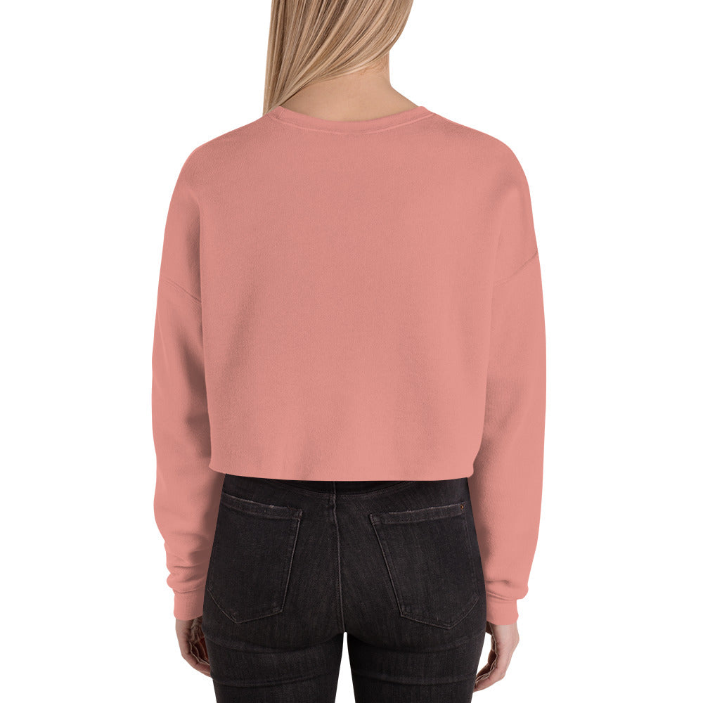 VOCE LINDX Cropped Sweatshirt – 50/50 Cotton–Poly Fleece, Ribbed Cuffs & Raw Hem – Custom Artwork