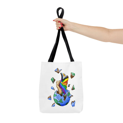 Progress Pride Flag Tote Bag – Breaking Barriers Art, Durable Polyester, Multiple Sizes | Inclusive LGBTQIA+ Accessory | Voce Lindx