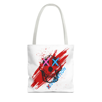 X Revolution Tote Bag – Gender-Free, Skull Art, Durable Polyester, Multiple Sizes | Inclusive LGBTQIA+ Accessory | Voce Lindx