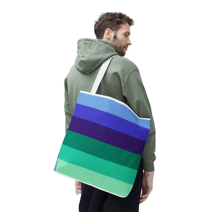 Gay Pride Flag Tote Bag – Durable Polyester, Multiple Sizes &amp; Handle Colors | Inclusive LGBTQIA+ Accessory | Voce Lindx