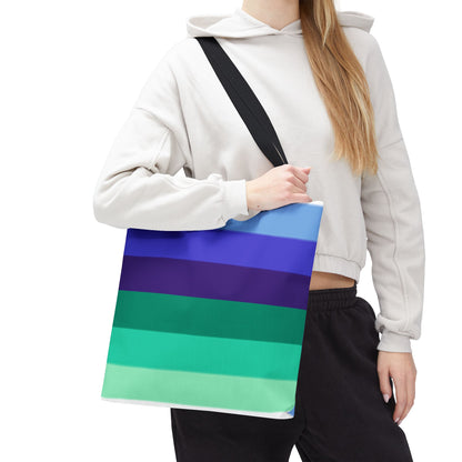 Gay Pride Flag Tote Bag – Durable Polyester, Multiple Sizes &amp; Handle Colors | Inclusive LGBTQIA+ Accessory | Voce Lindx
