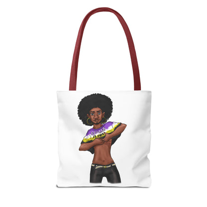 Gender Is Over Tote Bag – Gender-Free, Black Representation Art, Durable Polyester, Multiple Sizes | Inclusive LGBTQIA+ Accessory | Voce Lindx