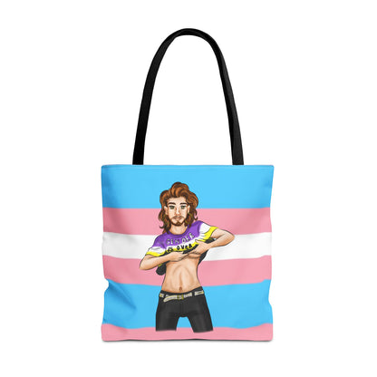 Trans Pride Tote Bag – “Gender Is Over” Art, Durable Polyester, Multiple Sizes | Inclusive LGBTQIA+ Accessory | Voce Lindx