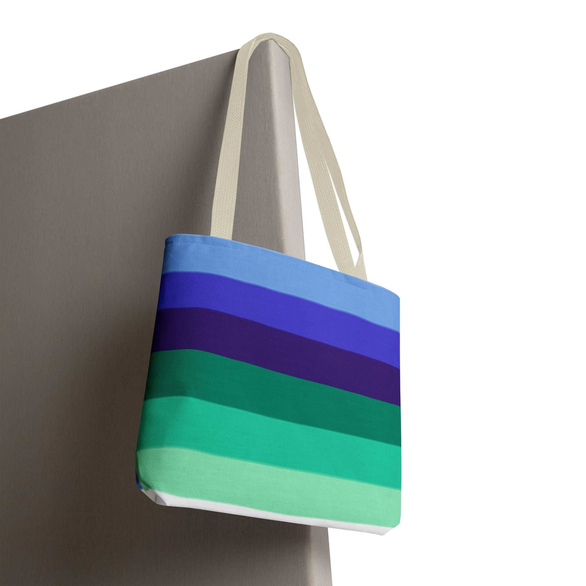 Gay Pride Flag Tote Bag – Durable Polyester, Multiple Sizes &amp; Handle Colors | Inclusive LGBTQIA+ Accessory | Voce Lindx
