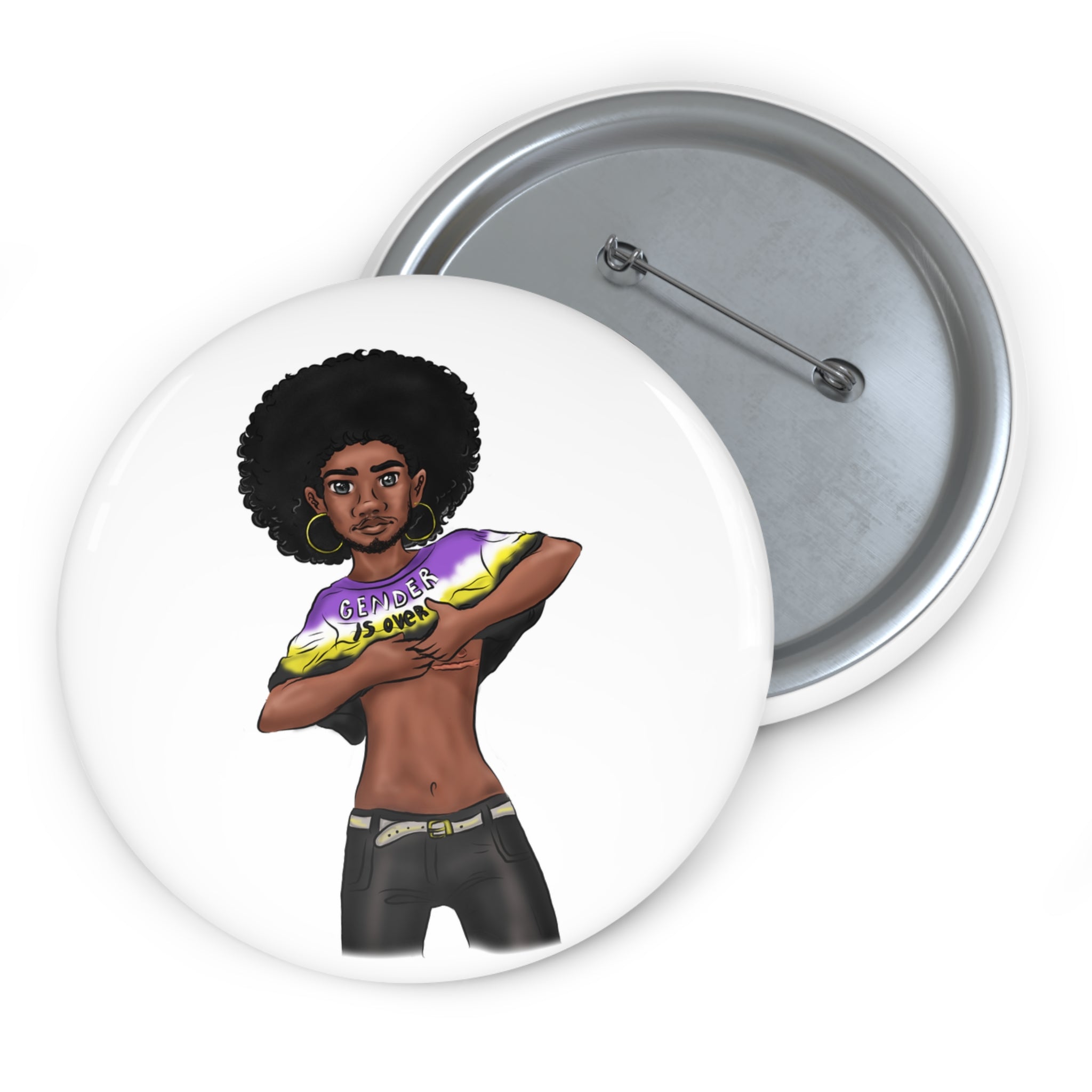 VOCE LINDX ‘Gender Is Over’ Enamel Pin – Activist Statement Badge – Sustainable Inclusive Accessory
