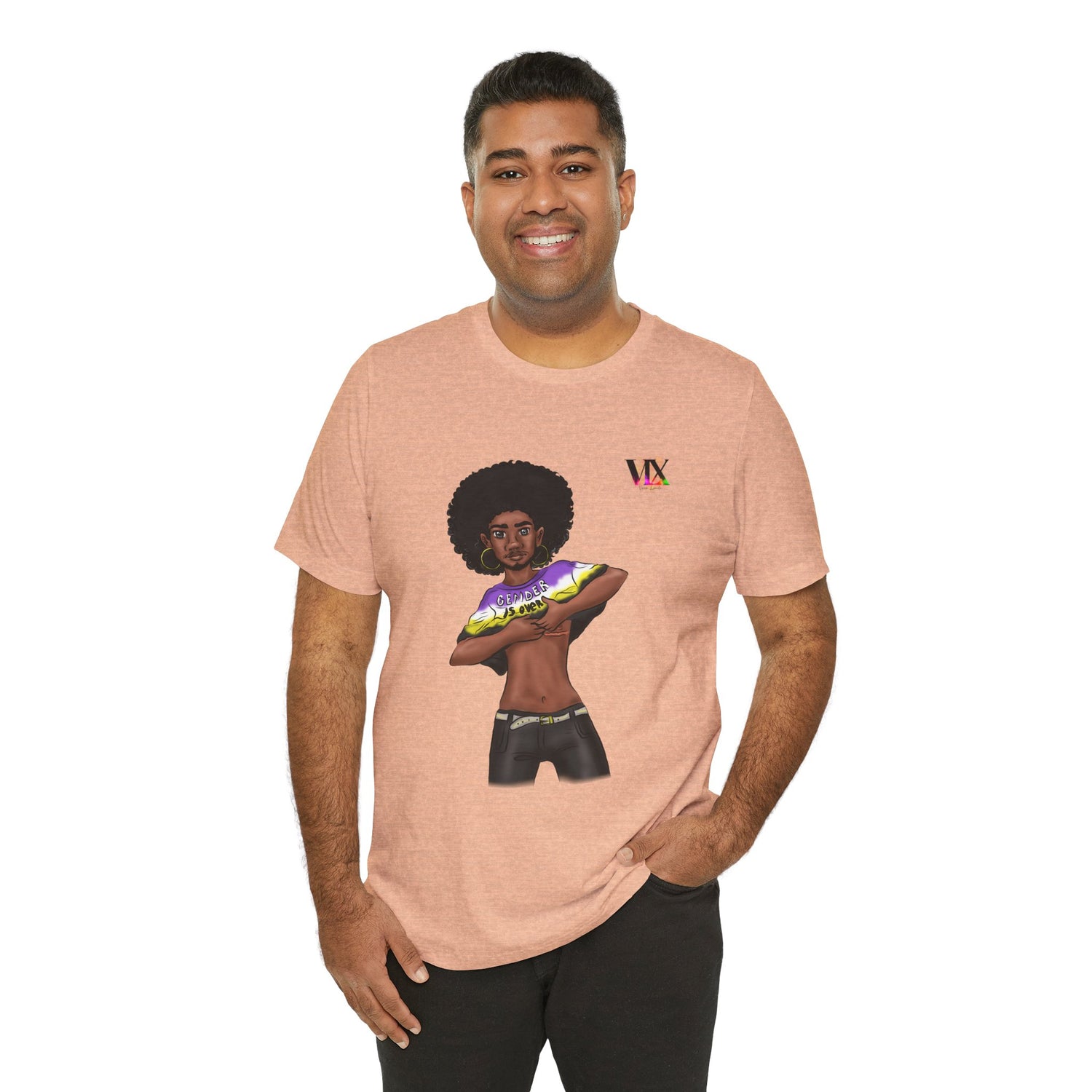 VOCE LINDX Classic Fit T‑Shirt – 100 % Airlume Cotton, Lightweight &amp; Breathable Tee