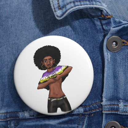 VOCE LINDX ‘Gender Is Over’ Enamel Pin – Activist Statement Badge – Sustainable Inclusive Accessory