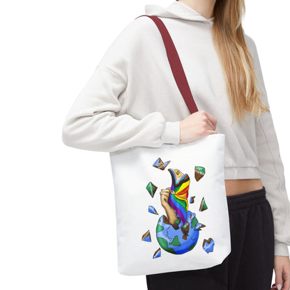 Progress Pride Flag Tote Bag – Breaking Barriers Art, Durable Polyester, Multiple Sizes | Inclusive LGBTQIA+ Accessory | Voce Lindx