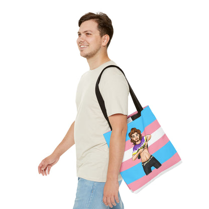 Trans Pride Tote Bag – “Gender Is Over” Art, Durable Polyester, Multiple Sizes | Inclusive LGBTQIA+ Accessory | Voce Lindx