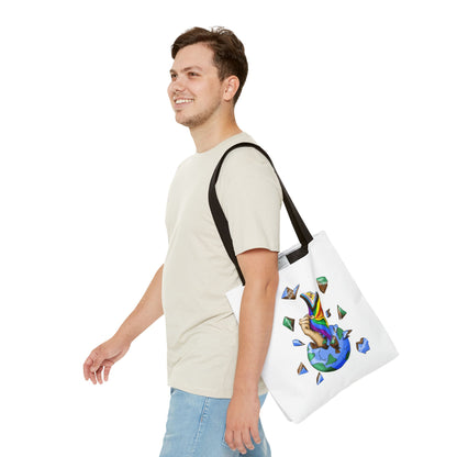 Progress Pride Flag Tote Bag – Breaking Barriers Art, Durable Polyester, Multiple Sizes | Inclusive LGBTQIA+ Accessory | Voce Lindx