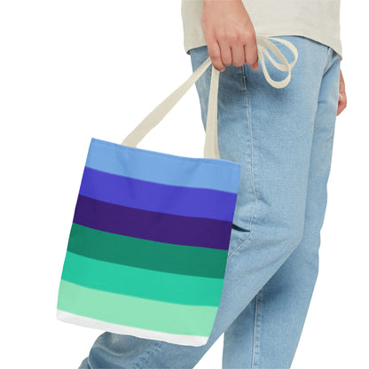 Gay Pride Flag Tote Bag – Durable Polyester, Multiple Sizes &amp; Handle Colors | Inclusive LGBTQIA+ Accessory | Voce Lindx