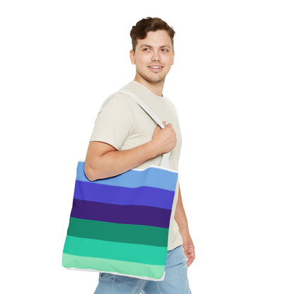 Gay Pride Flag Tote Bag – Durable Polyester, Multiple Sizes &amp; Handle Colors | Inclusive LGBTQIA+ Accessory | Voce Lindx