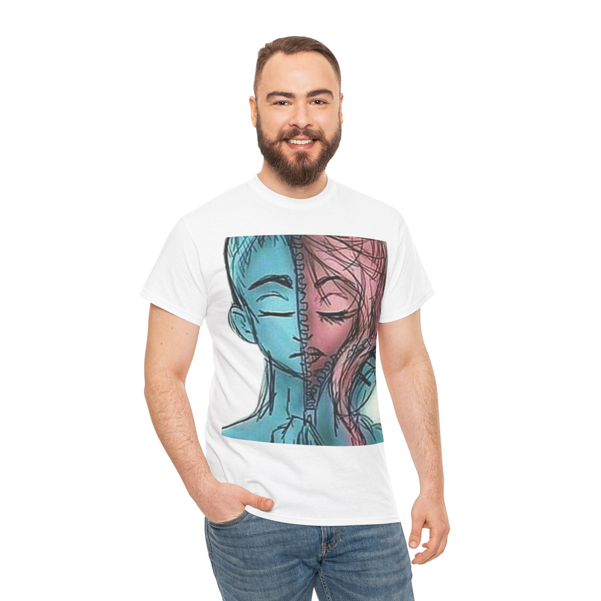 Gender-Free Heavy Cotton Tee – Classic Fit, 100% Cotton, Inclusive Basic Wardrobe Staple | Voce Lindx